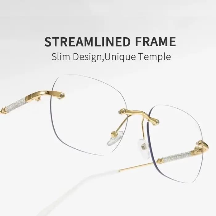 Lunettes de lecture photochromiques sans cadre à la mode pour femmes
