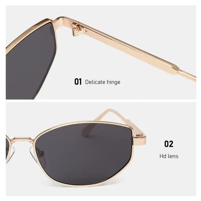 Petites lunettes de soleil œil de chat Vintage pour femmes et hommes