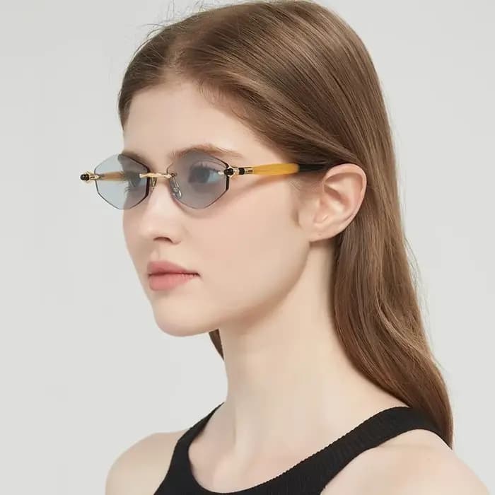 Maske P60 Designer Brand Lunettes de soleil carrées sans monture en acétate sans cadre