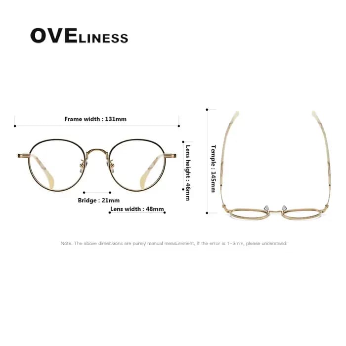 Monture de lunettes en titane pur pour hommes et femmes