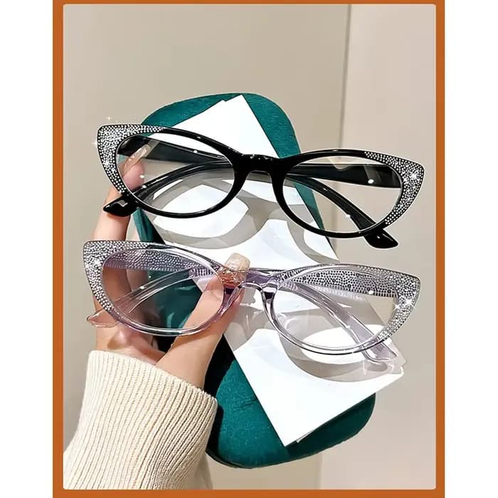 Lunettes de lecture de luxe pour femmes avec diamants