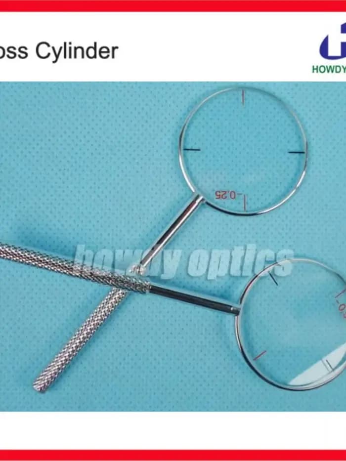 Objectif cylindre transversal ophtalmique, Options de dioptrie-0.25 -0.50 -0.75 -1.00, accessoires d'optométrie, 1 pièce