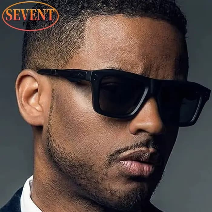 Lunettes de soleil carrées steampunk classiques pour hommes 2026 – Marque de luxe