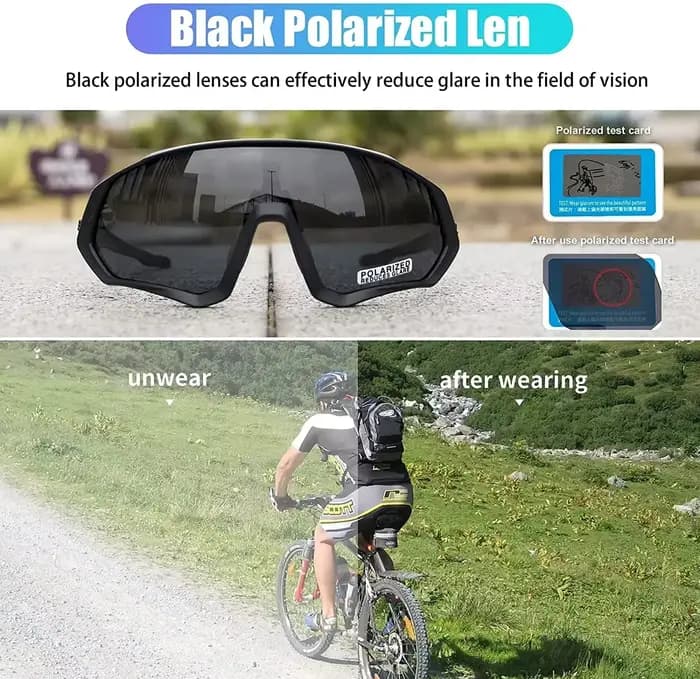 Lunettes de soleil de cyclisme polarisées pour hommes et femmes