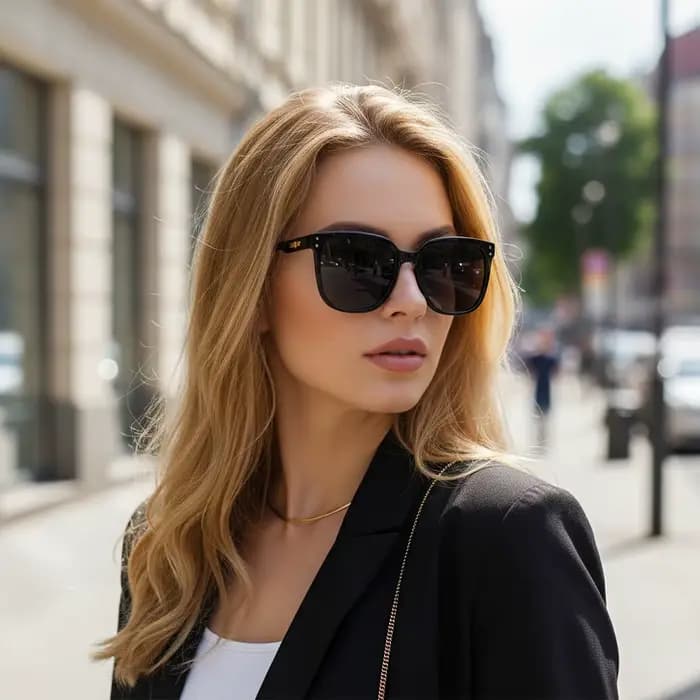 Lunettes de soleil surdimensionnées de style coréen pour femmes