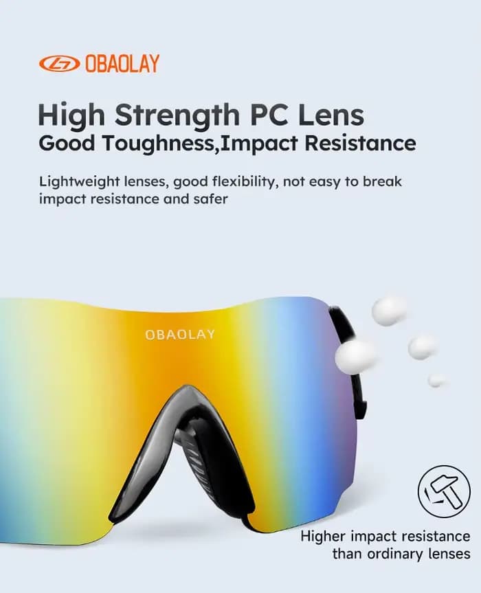Obaolay-Lunettes de soleil de cyclisme pour hommes et femmes, sport de plein air, VTT, course à pied
