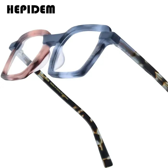 HEPIDEM mat acétate lunettes cadre hommes marque Design carré