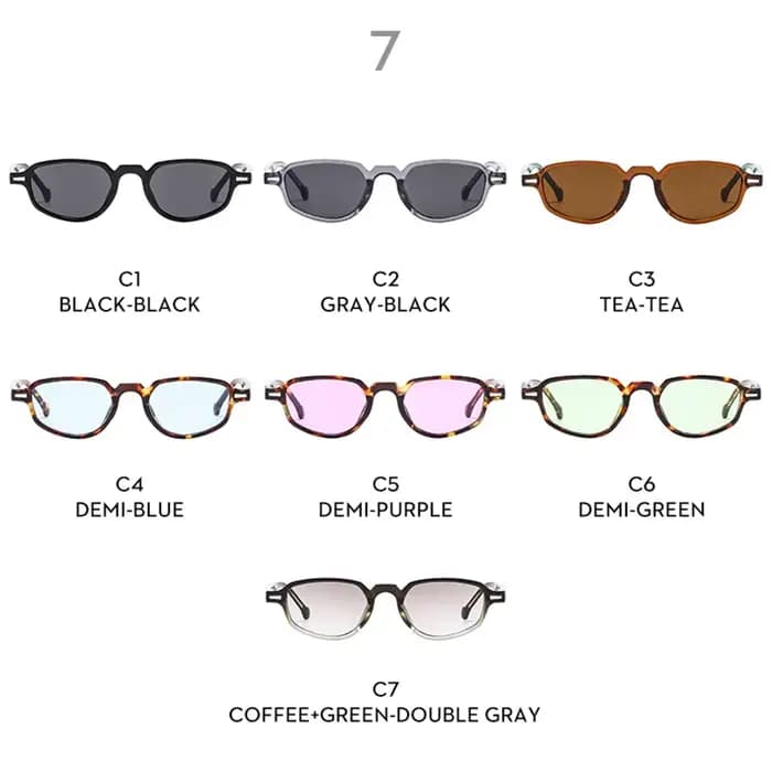 SHAUNA Ins mode populaire petit œil de chat femmes lunettes de soleil rétro clair océan lentille nuances UV400 hommes