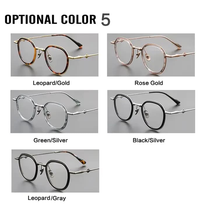 Lunettes en acétate + purTitannium faites à la main
