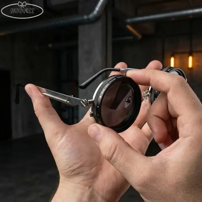 Lunettes de soleil de pêche à monture ronde