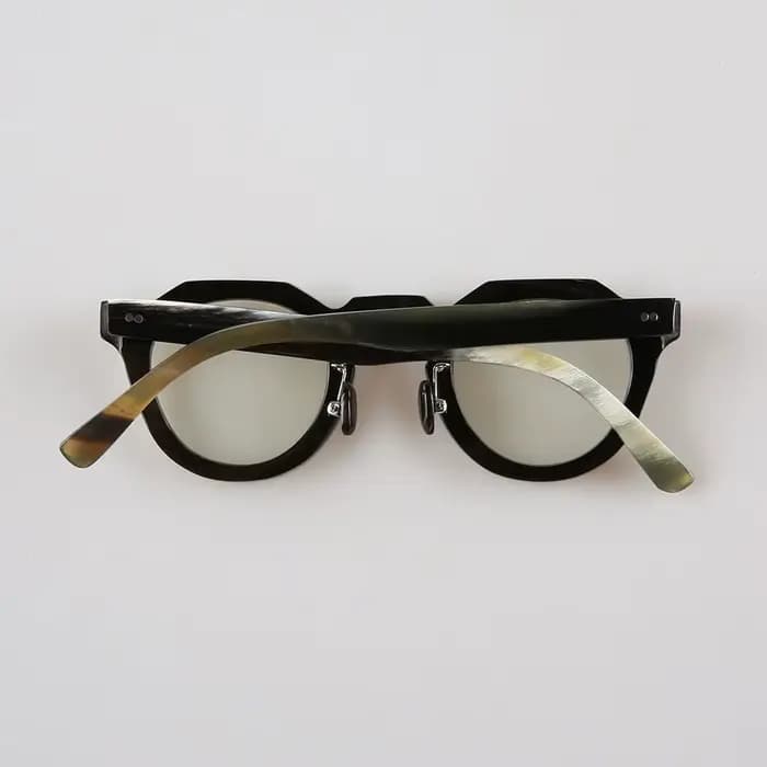Super Optics-Lunettes à Monture en Corne Naturelle Rétro, Classique, Marque Française de Luxe, RiSALE, Sur Mesure, Faites à la Main, Uniques