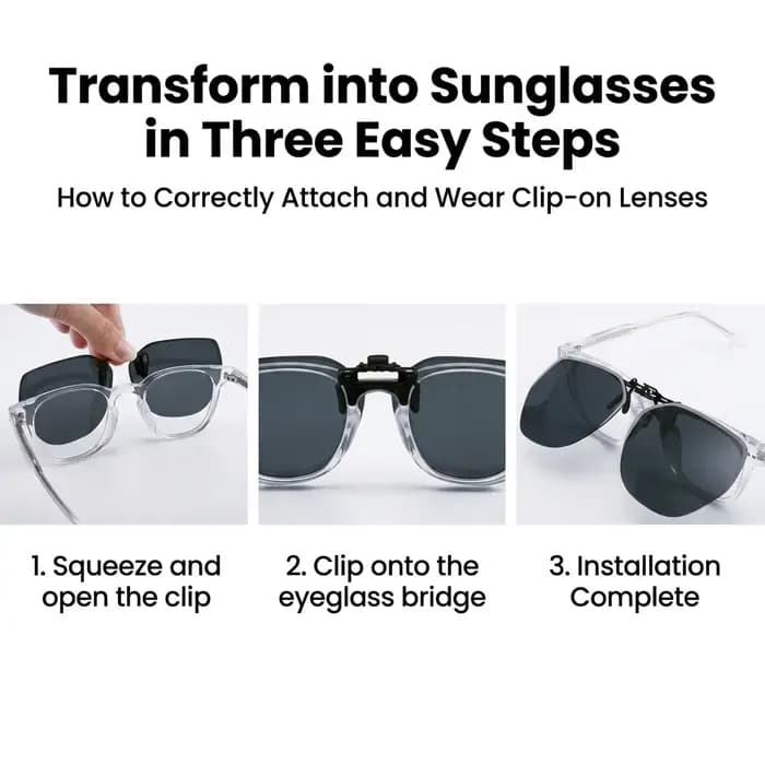 KLASSNUM Lunettes de soleil polarisées à clipser