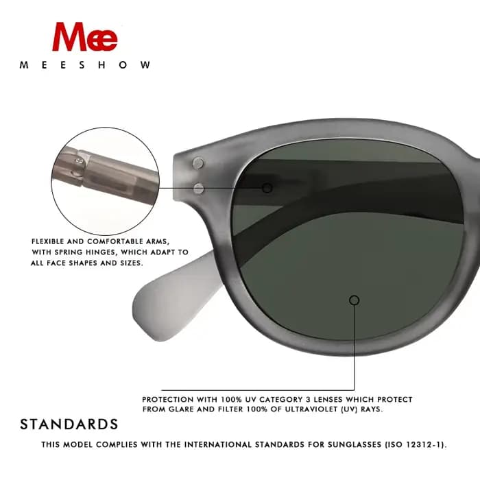 Meeshow marque rétro hommes lunettes de soleil femmes unisexe élégant