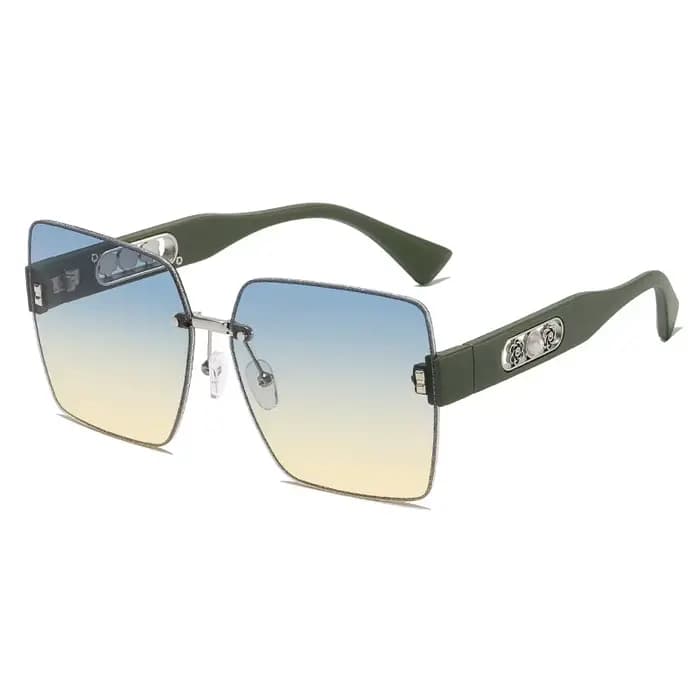 Marque de luxe moderne femmes lunettes de soleil Glamour dames concepteur sans monture