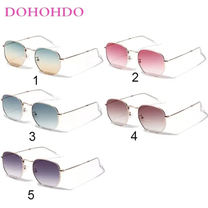 DOBathroom HDO-Lunettes de soleil rétro carrées pour femmes et hommes