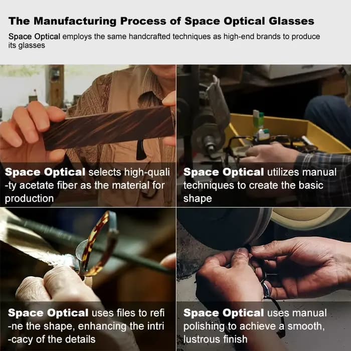Lunettes de soleil magnétiques carrées rétro faites à la main SYB