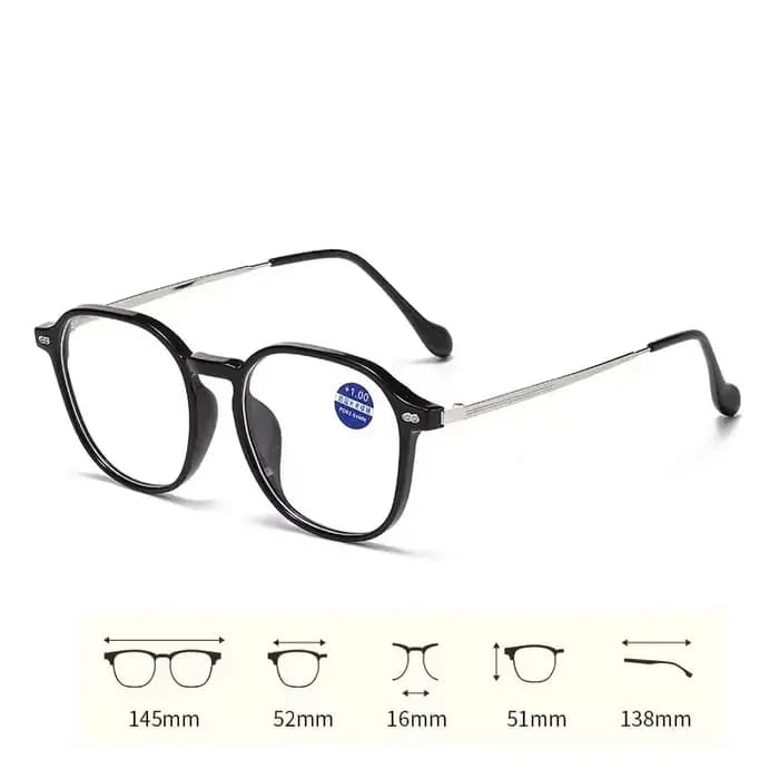Lunettes de presbytie à grande monture pour un usage proche et lointain