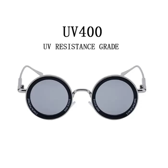 2025 Steampunk lunettes de soleil pour hommes mode ronde Punk