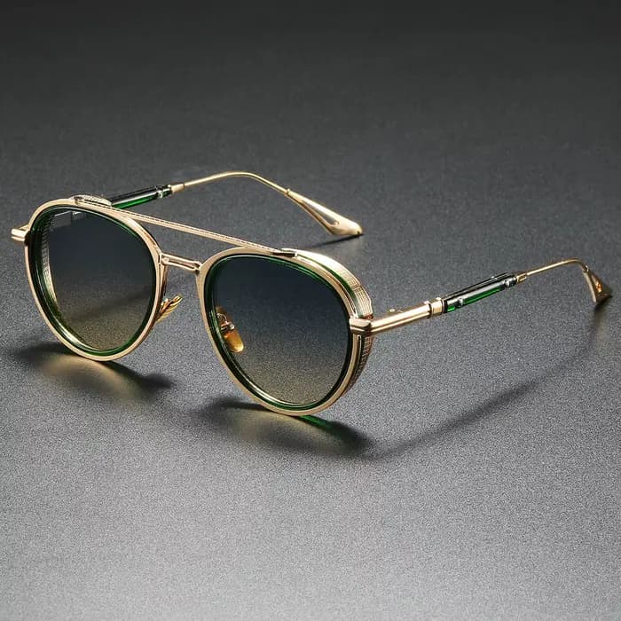Lunettes De soleil exquises hommes 2025 nouvelle marque concepteur rond pilote Punk