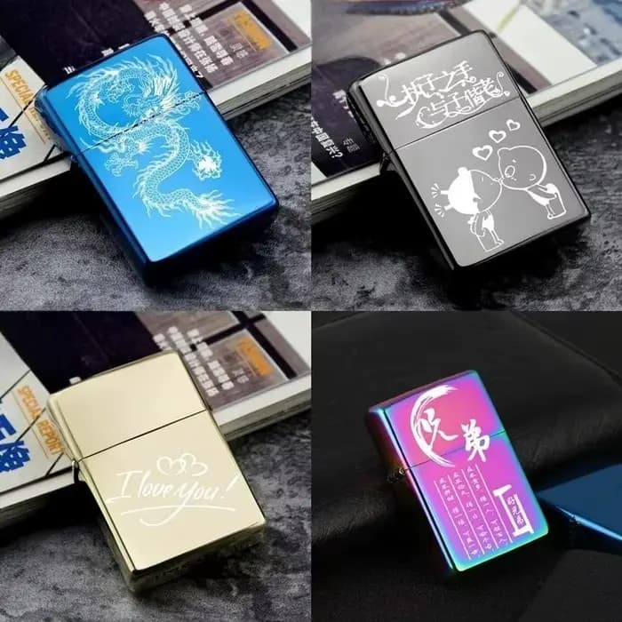 Briquet Kerosen avec Logo personnalisé gravé au Laser, conception personnalisée, impression couleur, Gadgets en gros pour hommes