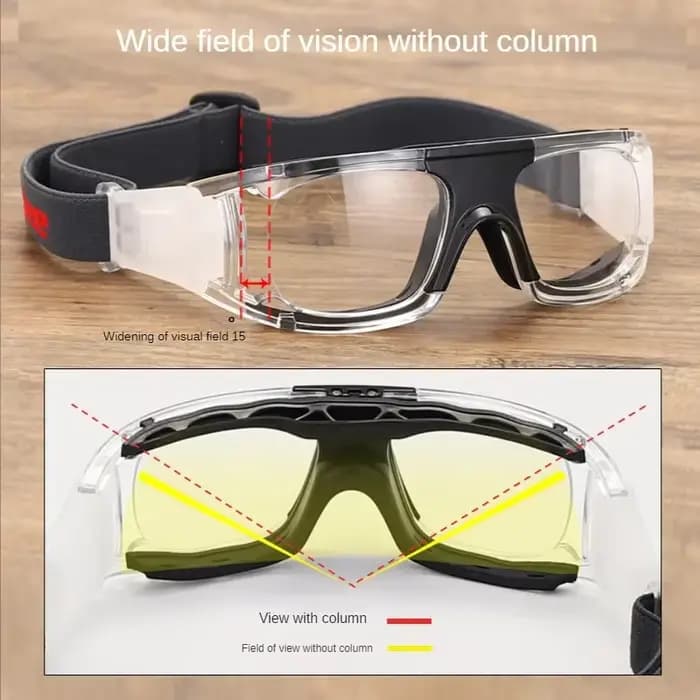 Lunettes de sport anti-collision pour myopie et hypermétropie