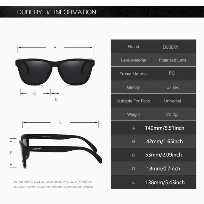 DUBERY – lunettes de soleil polarisées pour hommes et femmes