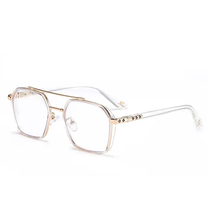 Lunettes de vue rétro pour hommes à verres plats
