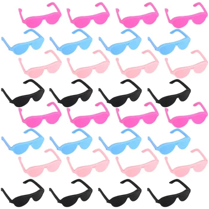 60 pièces Mini lunettes miniatures pour lunettes de soleil poupées jouet maison lunettes de soleil minuscule petite maison de poupée en plastique