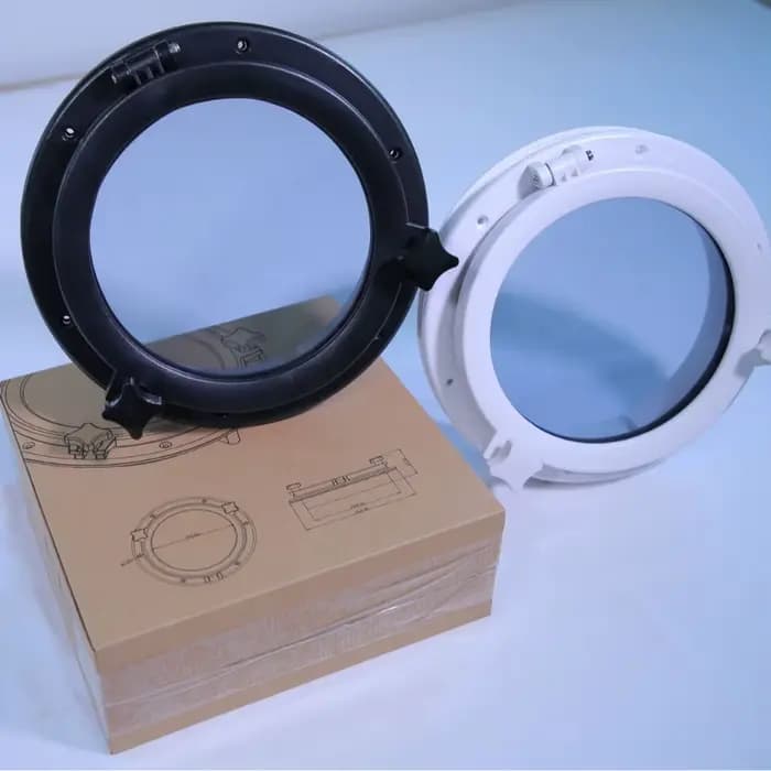 Hublot rond 21/26 cm en verre trempé pour bateau, yacht, camping-car, ouverture de hublot marin