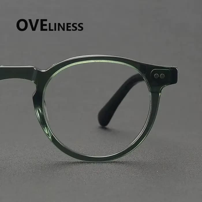 Lunettes rondes en acétate vintage pour hommes et femmes