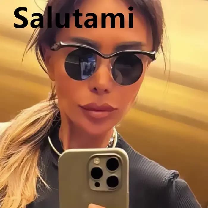 Lunettes de soleil rondes sans monture pour femmes