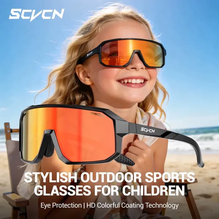Lunettes de cyclisme SCVCN pour adolescents de 8 à 15 ans