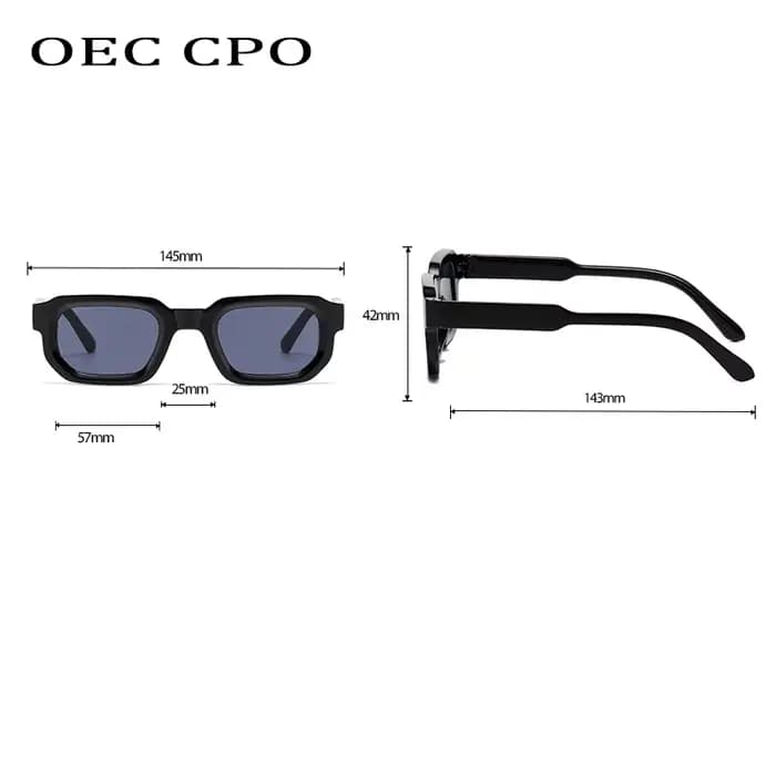 2 pièces lunettes de soleil carrées orange femmes hommes nuances UV400