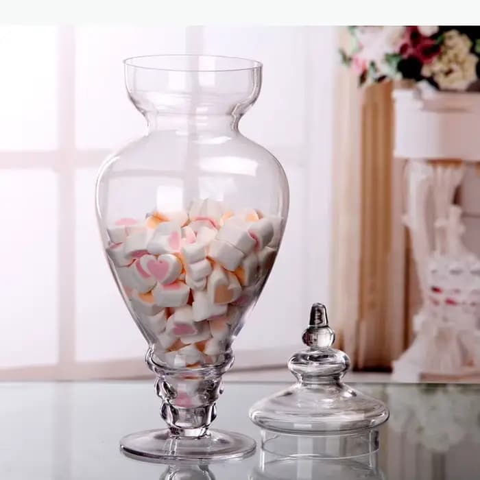 Pot de rangement en verre transparent, pot à bonbons créatif, pot de rangement pour desserts, pots à grains de café et céréales diverses, rangement de cuisine