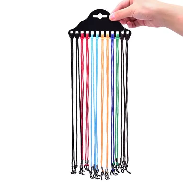 12 pièces/ensemble multicolore lunettes de soleil lanière cordon