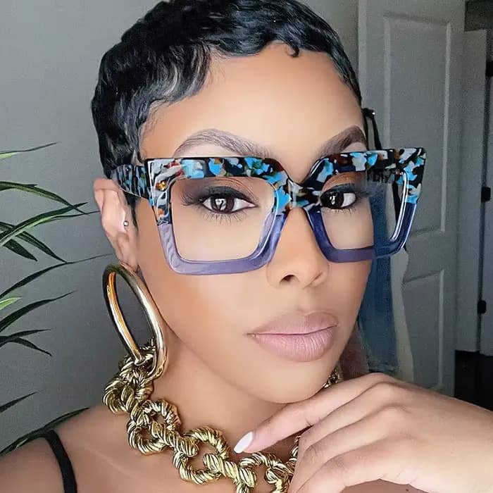 Grandes montures de lunettes carrées surdimensionnées pour femmes