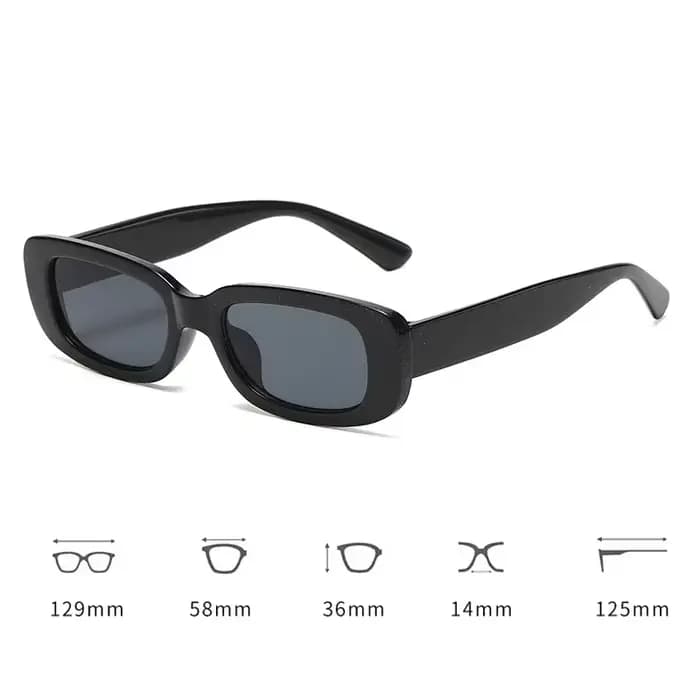 Enfants mignon Vintage givré Rectangle lunettes de soleil en plein air filles garçons doux