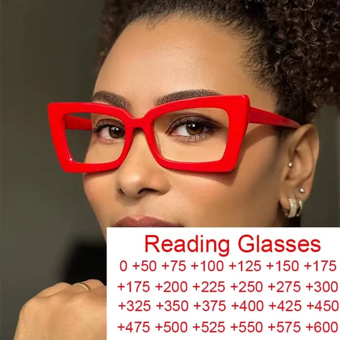 Lunettes de Lecture Œil de Chat Rouges pour Femme