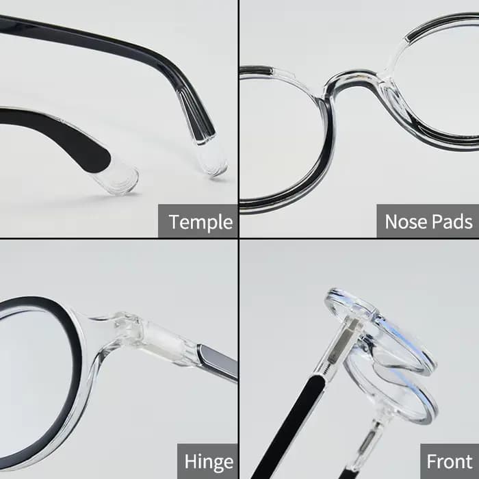Lunettes unies à la mode pour hommes, 1 pièce, nouveau cadre rond rétro, décontracté, confortable, polyvalent, adapté à un usage quotidien, Internet Br