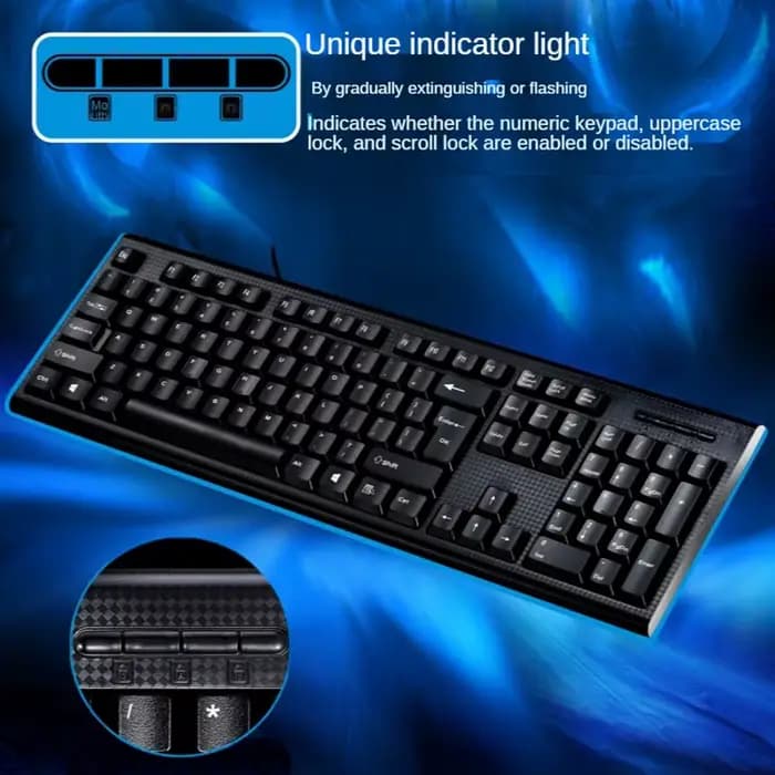Q9 Clavier Unique USB Bouche Carrée Bureau D'affaires Maison PS2 Trou Rond Filaire Ordinateur De Bureau