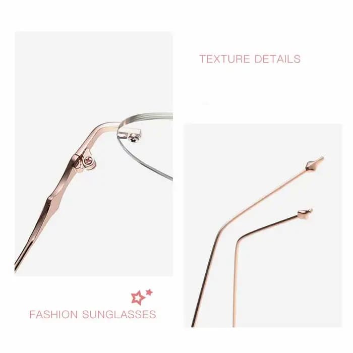 Lunettes optiques ovales sans bords pour femmes