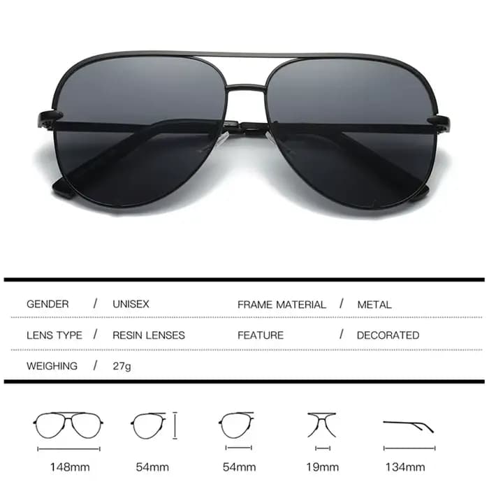 Lunettes de soleil pilote Aviation pour femmes et hommes