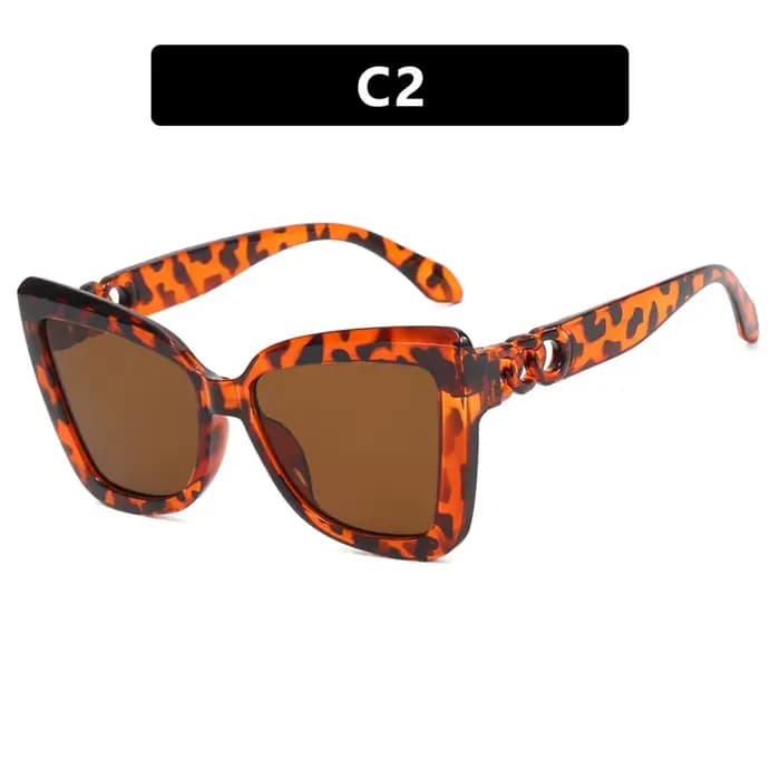 Lunettes de soleil polarisées de luxe à grande monture pour femmes