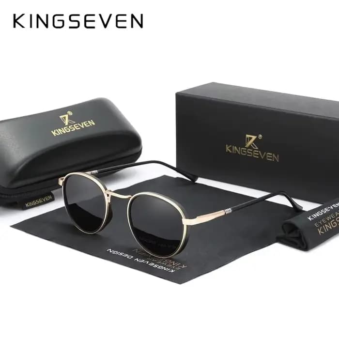 KINGSEVEN – lunettes de soleil à monture ronde pour hommes et femmes