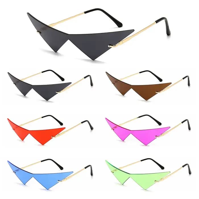 Lunettes de soleil triangle vintage pour femmes