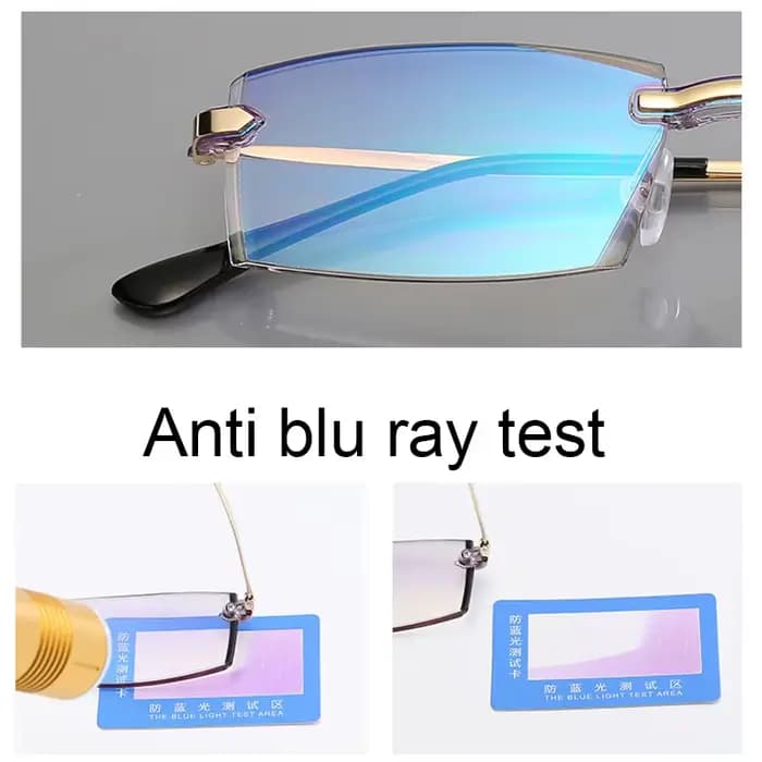 Revêtement de haute qualité sans cadre fini myopie lunettes femmes Anti-lumière bleue Prescription lunettes-1 -1.5 -2 -2.5 -3 -3.5 -4.0