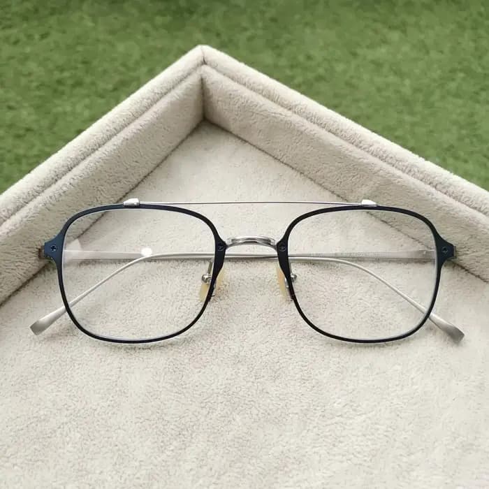 Lunettes Aviateur Japonaises Carrées en Titane Léger Style Rétro pour Hommes – Monture de Vue