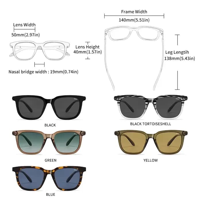 Lunettes de soleil polarisées originales GCV en acétate