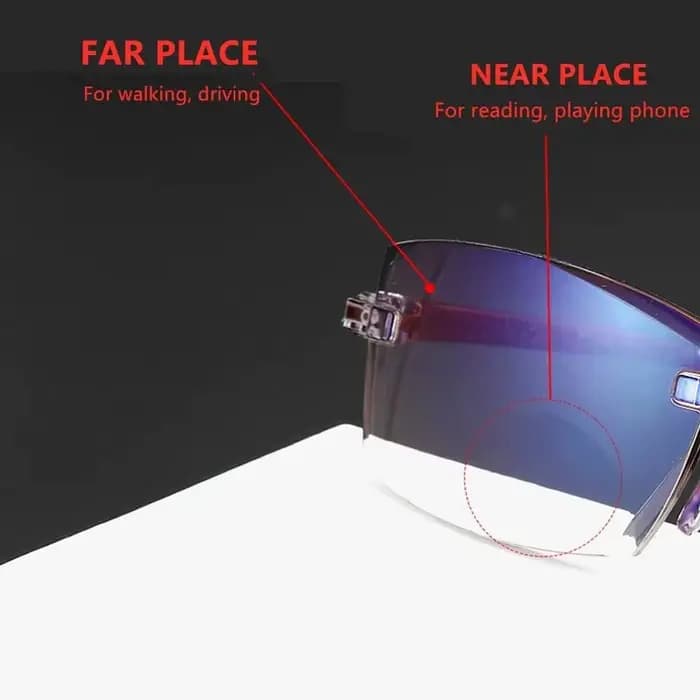 Lunettes de lecture bifocales sans monture pour hommes et femmes