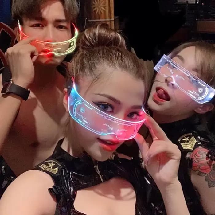 Lunettes décoratives lumineuses à la mode